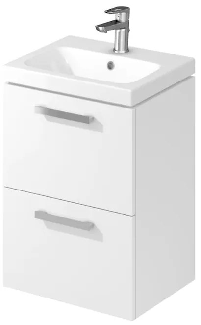 Dulap baie Melar cu lavoar inlclus 50 cm, alb, Cersanit 50 cm