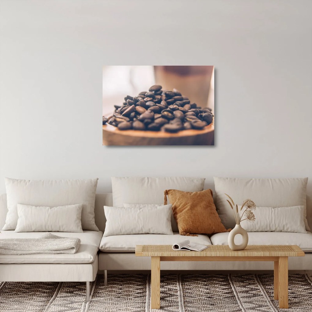 Tablou pe sticlă cu cafea (70x50 cm)