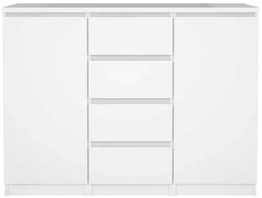 Comodă Simplicity 121 x 50 x 91 cm, alb lucios