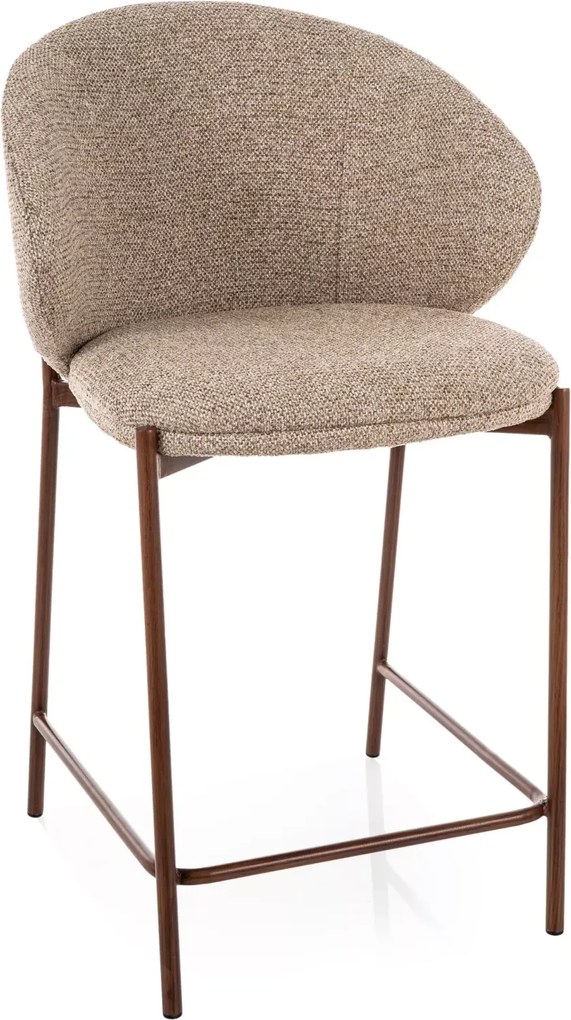 Scaun de bar KIOTO, nuc/bej