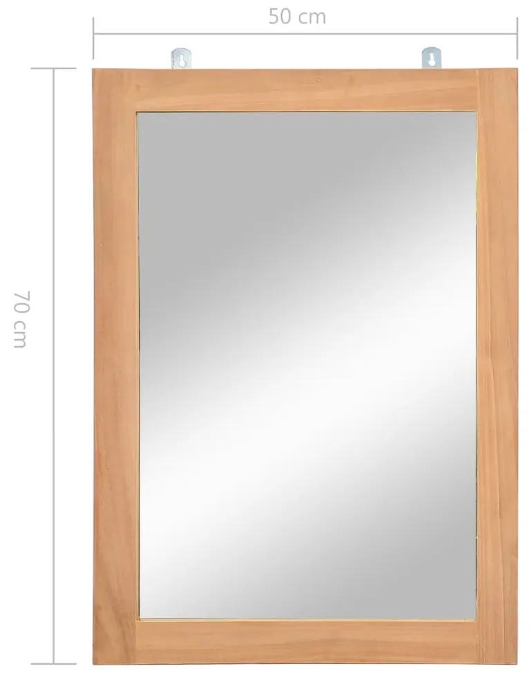 Oglinda de perete, 50 x 70 cm, lemn masiv de tec 1