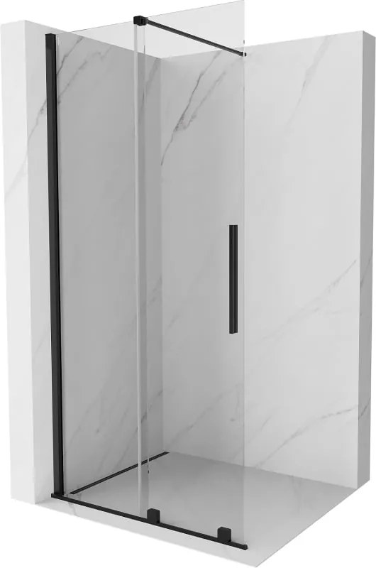 Mexen Velar perete de duș extensibil Walk-in 90 x 200 cm, transparent 8 mm, negru - 871-090-000-03-70