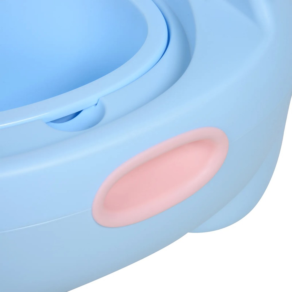 Olita pentru Copii HOMCOM, Design Hipopotam, Plastic Rezistent, Dimensiuni 40x30x23cm, Ideală pentru Învățarea Toaletării | Aosom Romania