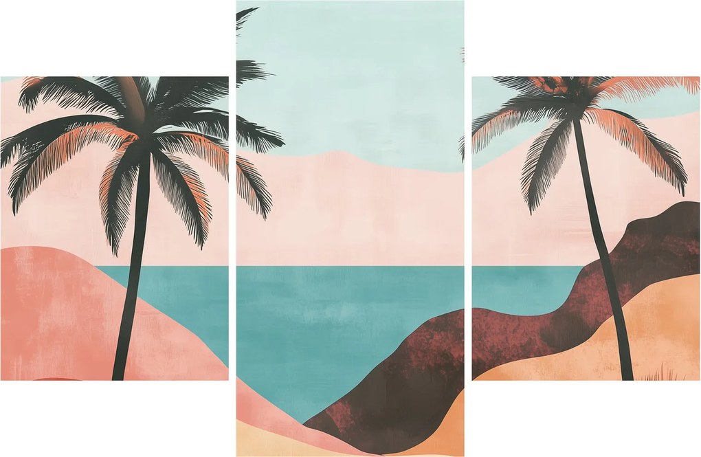 Tablou - Palmieri la mare (90x60 cm)
