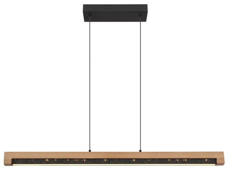 Lustra LED suspendata design natural lemn STARLA