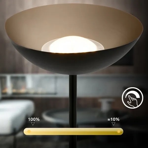 Briloner 1500015 - Lampadar LED ESTATE, reglabil, 8W/5V, 4000 mAh, negru