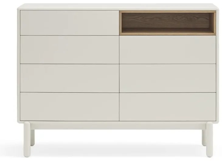 Comodă crem 120x90x40 cm Corvo – Teulat