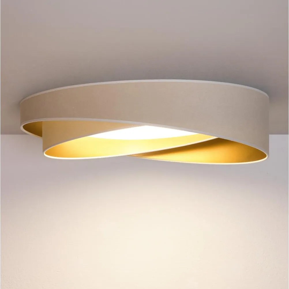 BRILAGI - Corp de iluminat LED dimabil VELVET TWIST LED/36W/230V CCT pr. 65 cm WT alb/auriu + telecomandă
