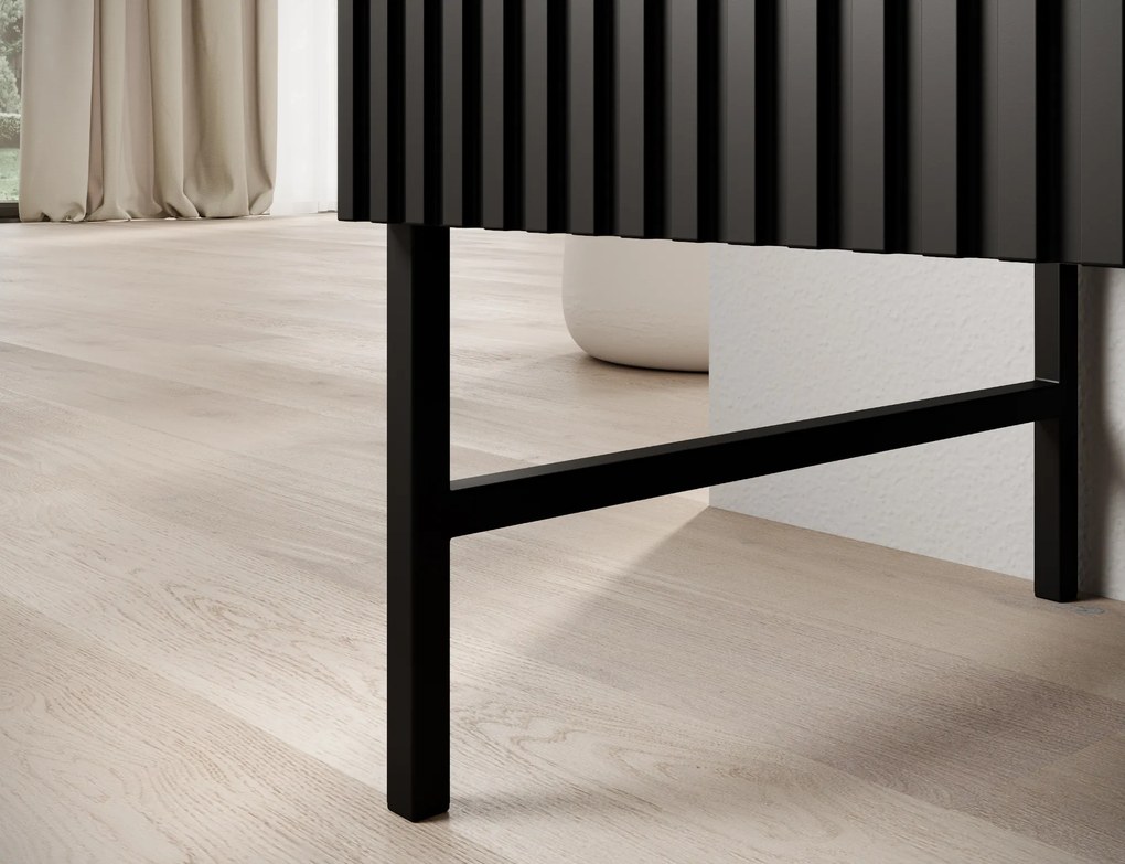 Masuta RTV RAFTT 152x55 cm, negru