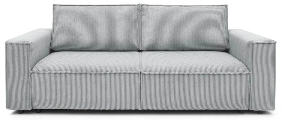 Canapea extensibilă din reiat Bobochic Paris Nihad, 245 cm, gri deschis