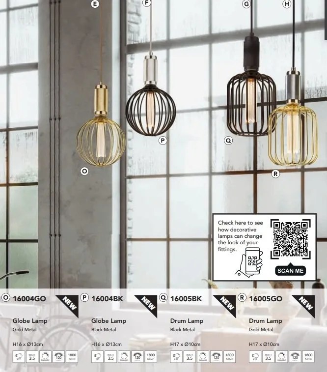Bec decorativ E27 LED dimabil, metalic Drum Lamp auriu
