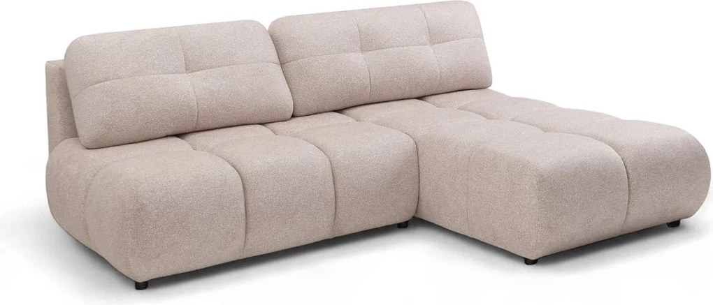 Colțar cu funcție de dormit Lerio dreapta - țesătură hidrofobă bej deschis Blur 02