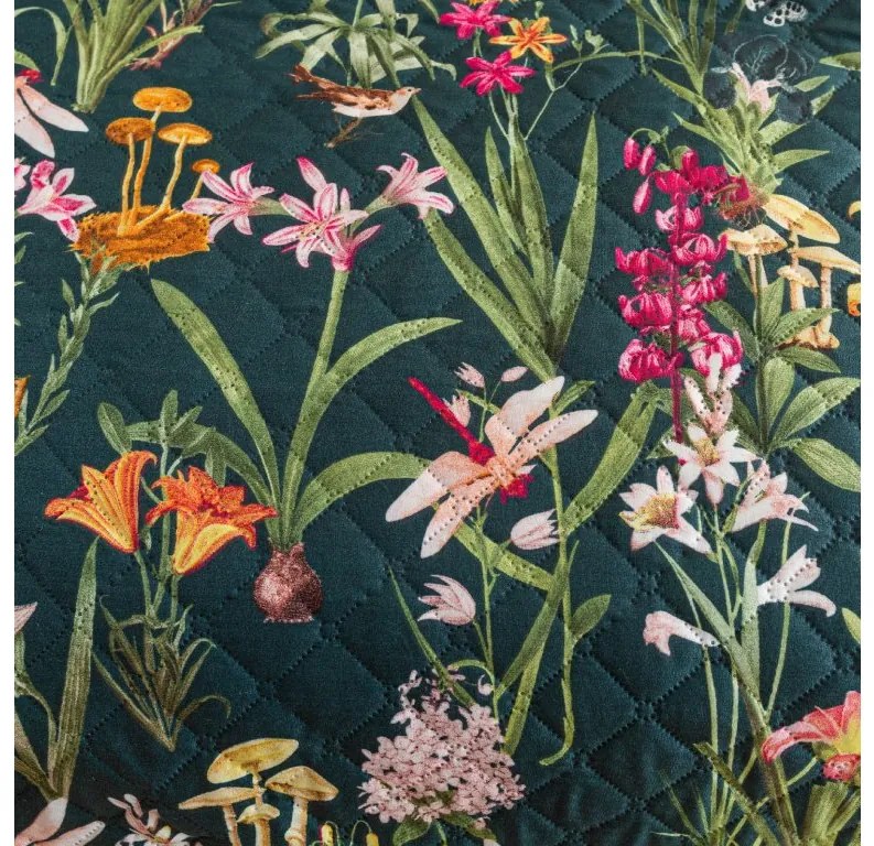 Cuvertura de pat MYSTIC GARDEN verde inchis Dimensiune: 220 x 240 cm