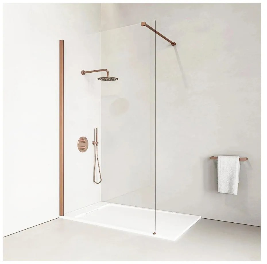 Walk-in Rose Gold Perete de duș 120, 200cm, 8mm