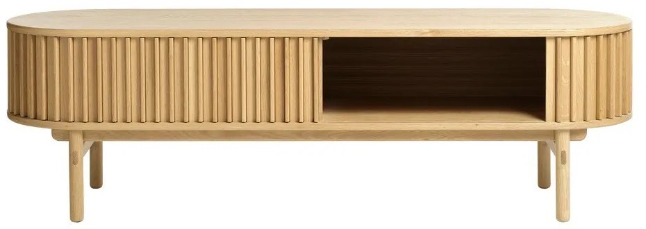 Comodă TV cu aspect de lemn de stejar 160x48 cm Carno – Unique Furniture