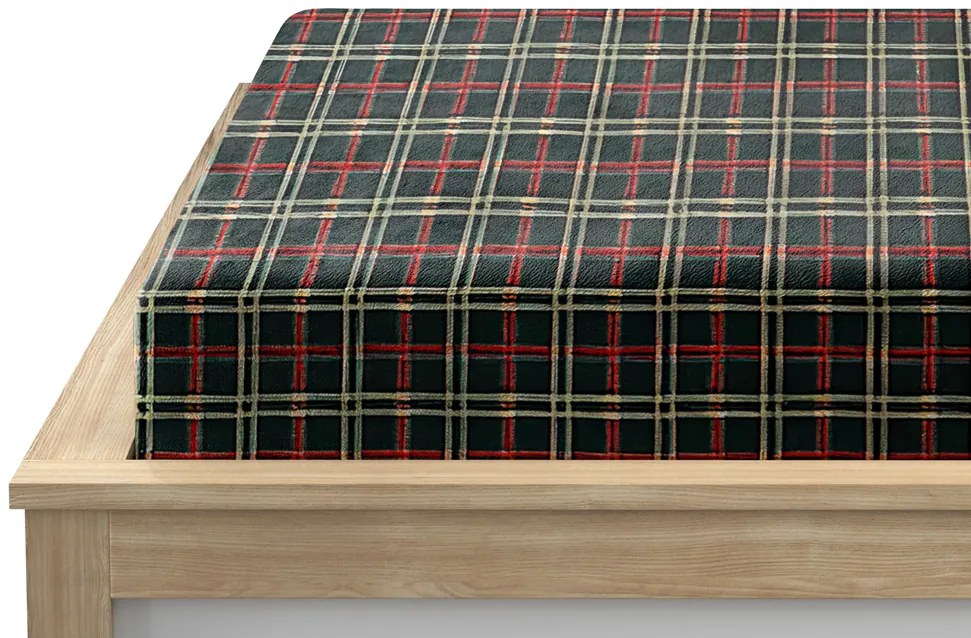 Cearsaf Cocolino microplus cu elastic GLENMOORE 200x200 cm verde