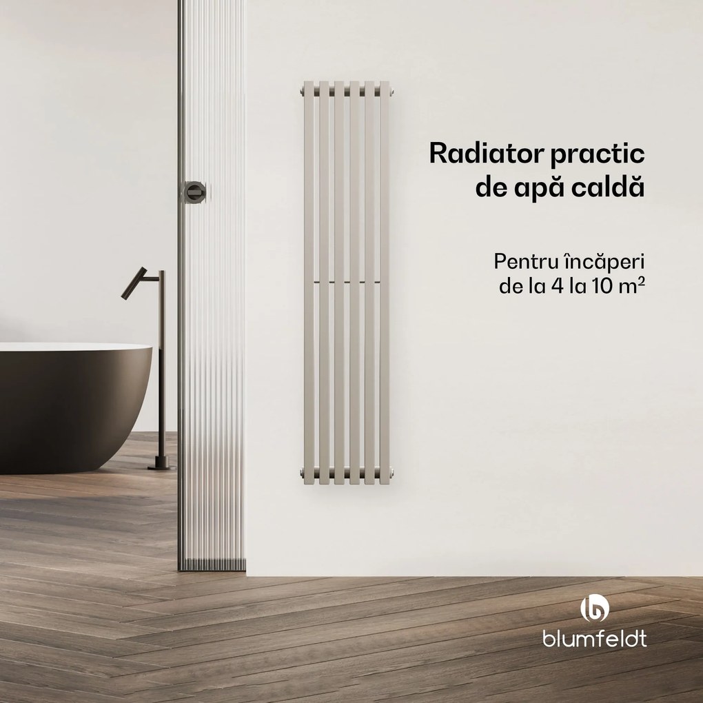 Blumfeldt Radiator Delgado | design modern | 25 x 120 cm | 637 W | conexiune centrală