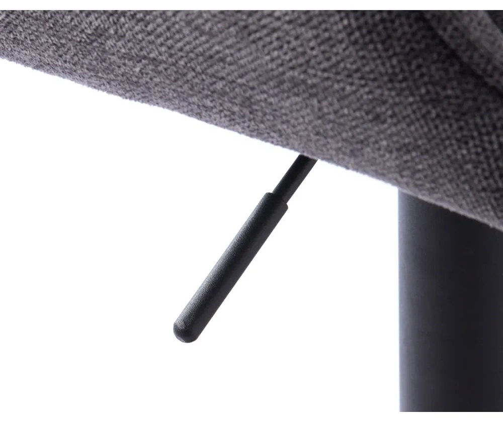 Scaun de bar gri închis cu înălțime ajustabilă Nolan – Unique Furniture