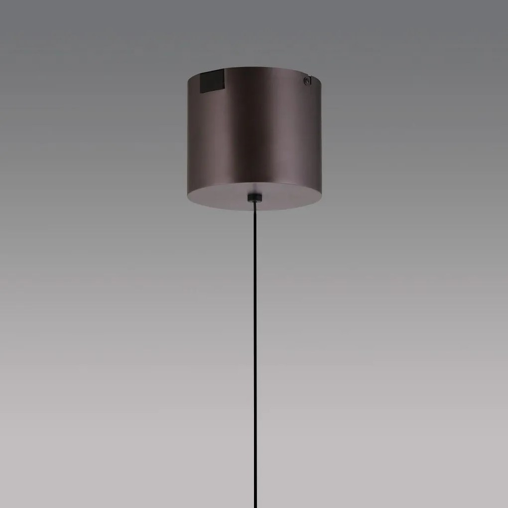 Pendul LED Smart cu Telecomanda, CCT, Sticla, Argintiu, Q-KON