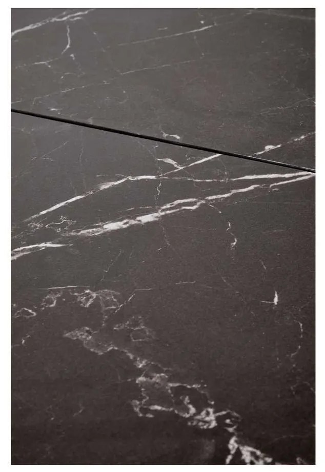 Masă de bucătărie Sterzo 160-200 x 90 cm, negru / stejar auriu