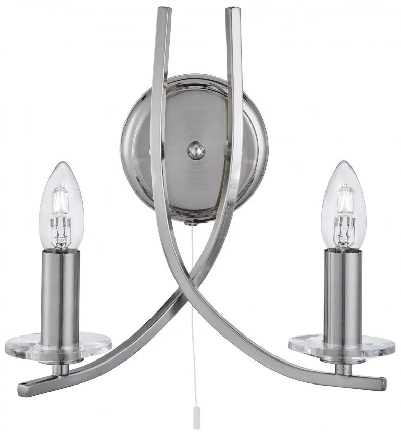 Aplica de perete moderna design argintiu Ascona 4162-2SS SRT