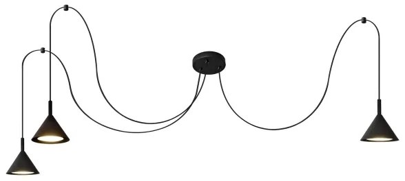 Lustră pe cablu ETNA LONG 3xGX53/10W/230V negru