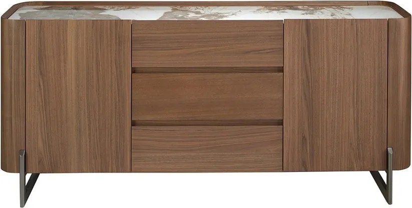 Comoda deosebita design LUX Walnut-Marble