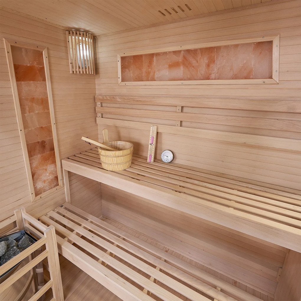 Vnútorná sauna Vantaa 175 so soľnými kameňmi