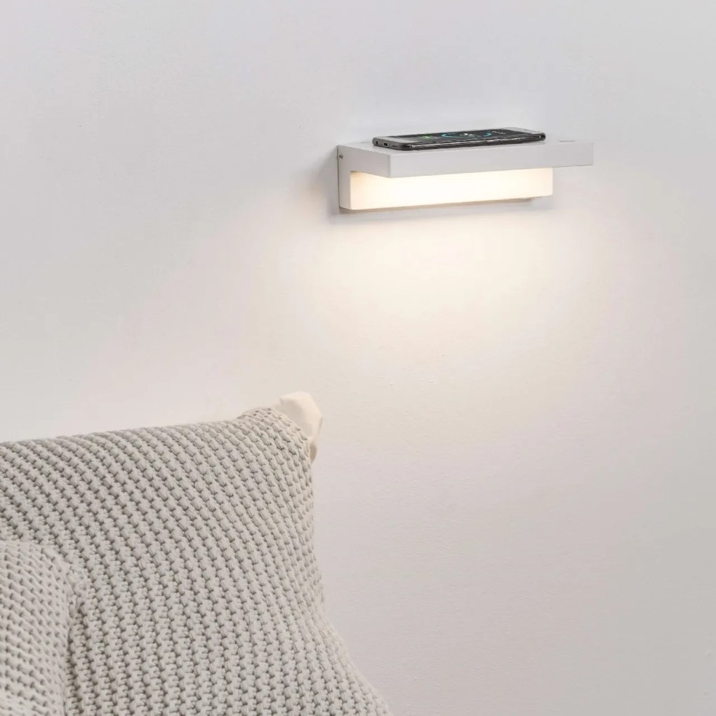 Aplica LED ambientala moderna cu USB + Wireless charger WELL 64030