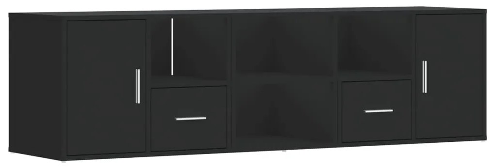 3307820 vidaXL Dulap de colț, negru, 160x40x45 cm, lemn prelucrat