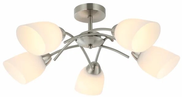Lustră aplicată DONNA 5xE27/60W/230V nichel