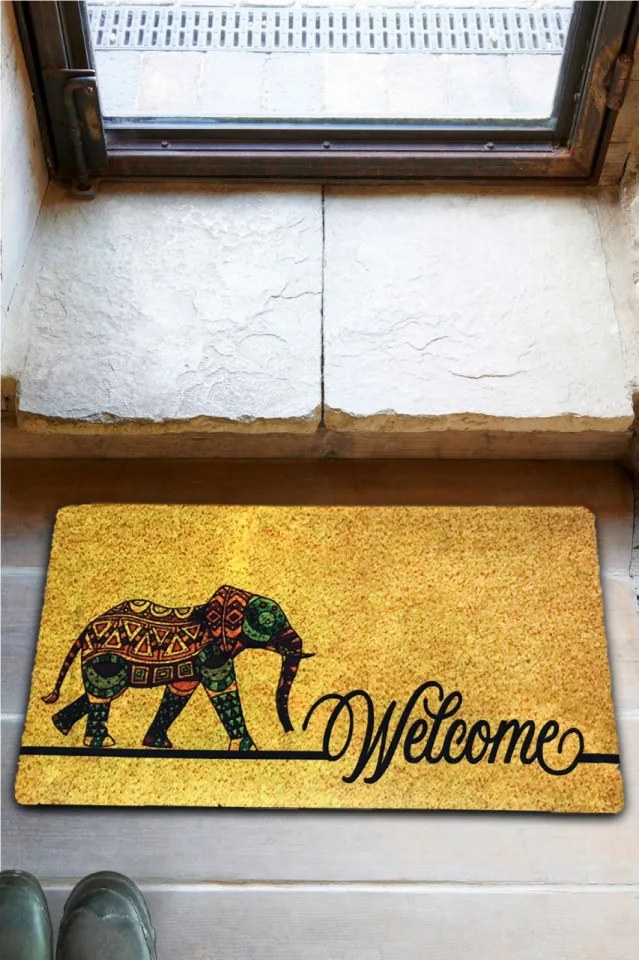 Covoras Intrare Elephant Power, 40x60 cm, PVC