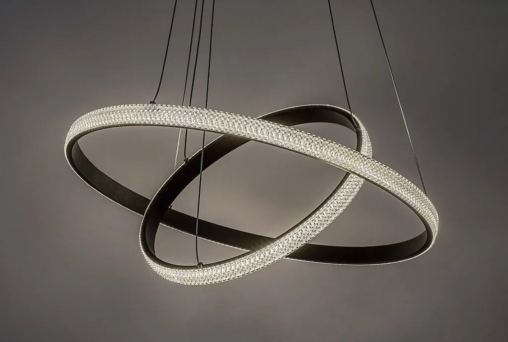 Lustra suspendata cu 2 inele LED Grete 60cm