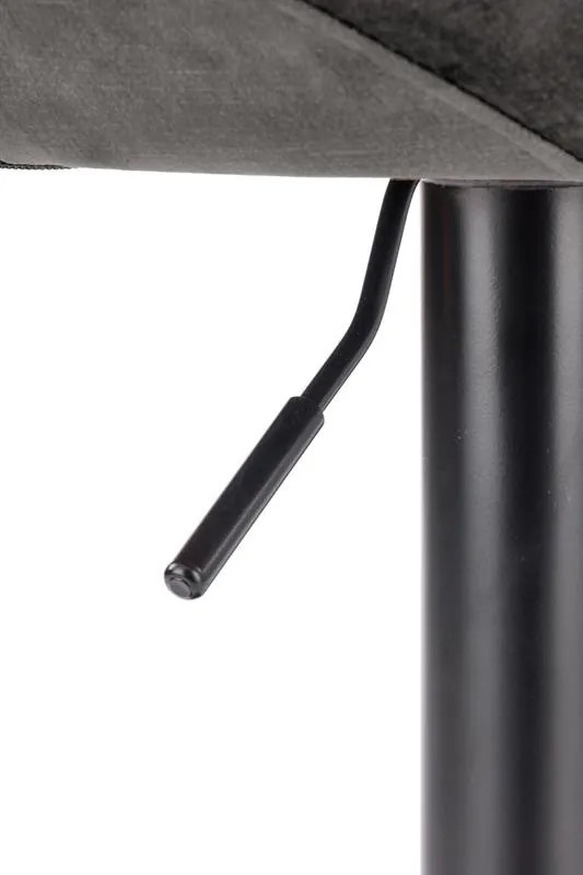 Scaun de bar H102 velvet gri