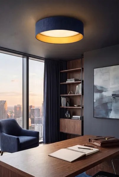 Brilagi-LED Plafonieră VELVET SIMPLE LED/24W/230V 3000K Ø 45 cm albastru/auriu
