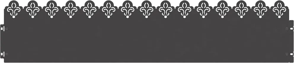 vidaXL Borduri pentru gazon 30 pcs Negru 103 x 0,05 x 22 cm Oțel