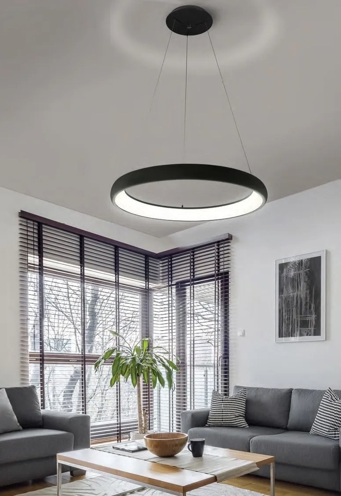 Lustra LED cu telecomanda design circular ANTONIO 61 CCT GO