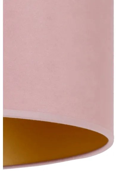 Lustră pe cablu Duolla ROLLER 1xE27/15W/230V d. 40 cm roz/auriu