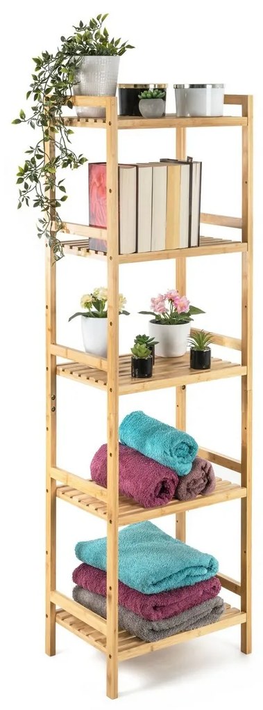 Raftier din bambus G21, 5 etajere, 5 etaje