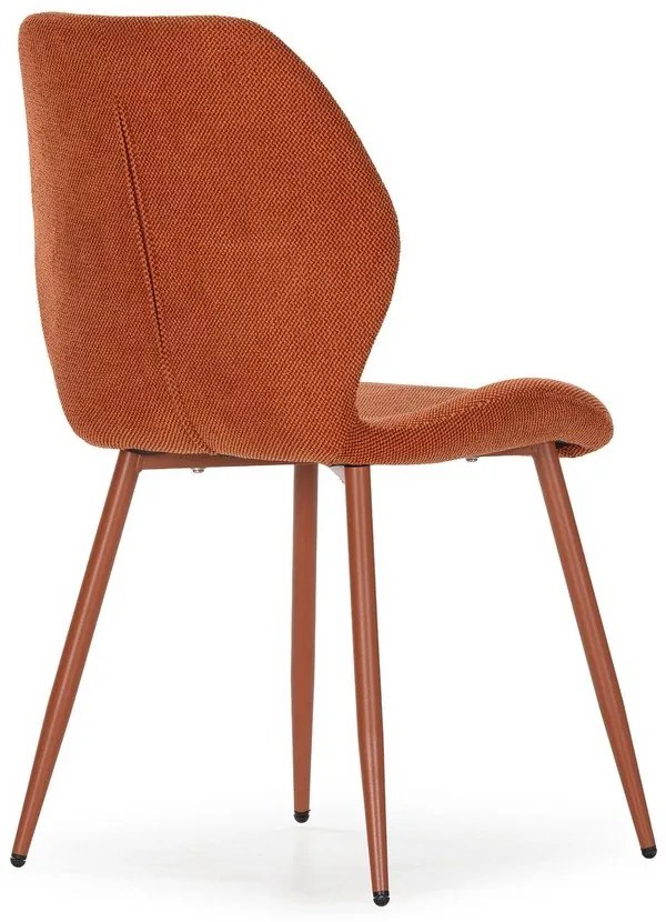 Scaune de dining teracotă 4 buc. tapițate Ansu – Marckeric