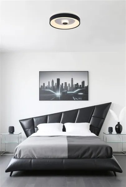 Searchlight 89735-38BK - Plafonieră LED dimabilă POLKA 24W/230V + 6W, Ø 38,5 cm, negru