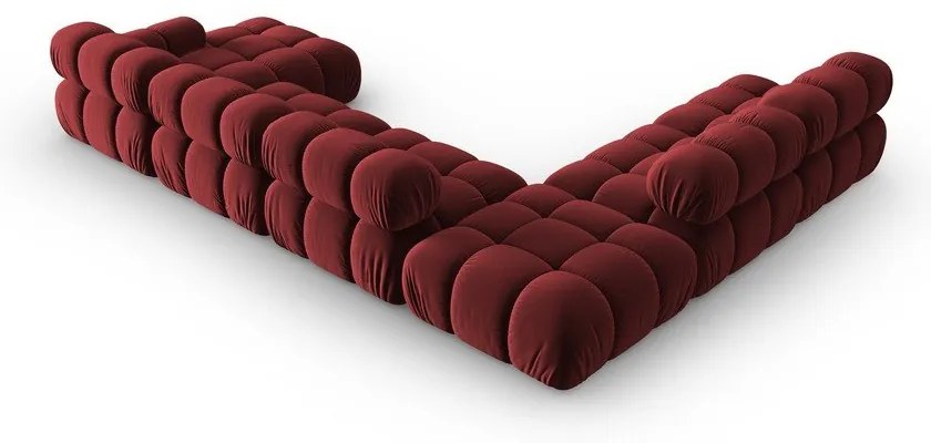 Canapea roșie cu tapițerie din catifea 379 cm Bellis – Micadoni Home