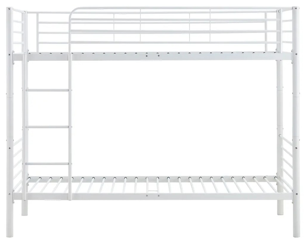 Pat supraetajat metalic Bunky alb - 90 x 200 cm