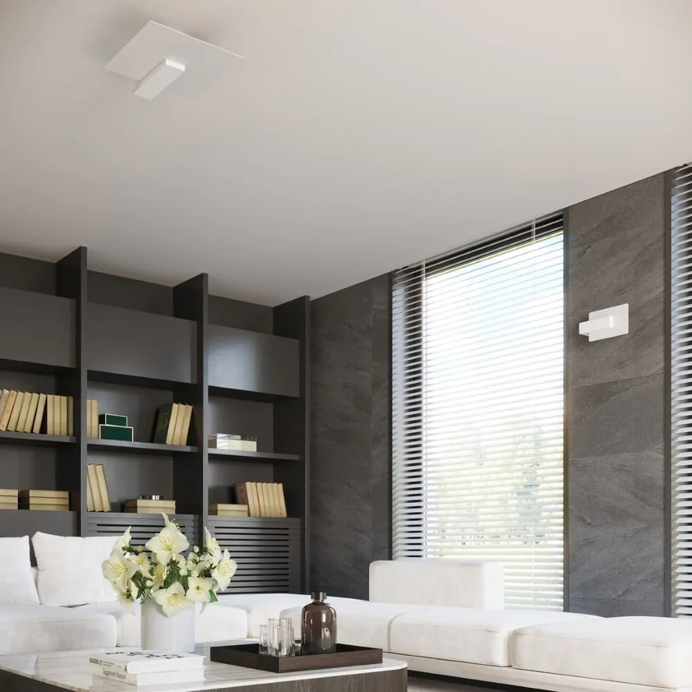 Plafonieră albă cu abajur din sticlă 40x47.5 cm Parola – Sollux