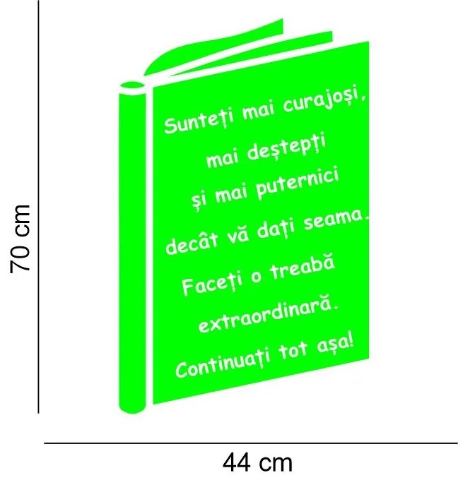 Sticker perete Citat motivational carte 4