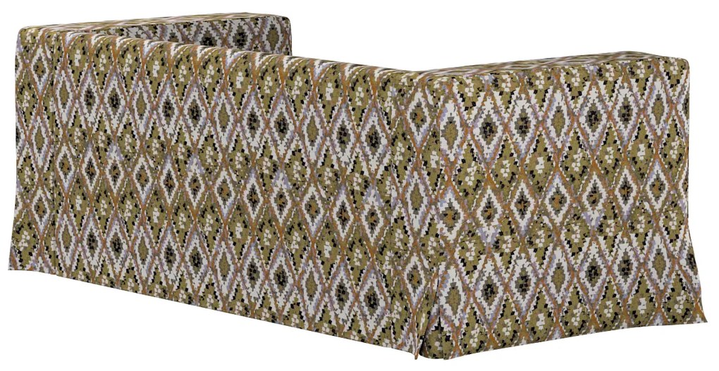 Husă canapea Klippan cu 2 locuri, lungă, cu pliuri contrastante