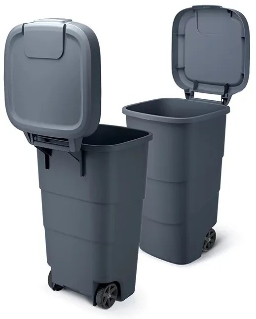 Container de gradina cu roti rezistente, 110 l, antracit