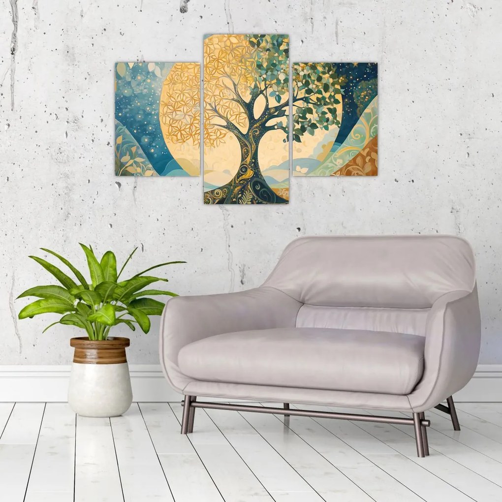 Tablou – Arborele vieții în lună (90x60 cm)