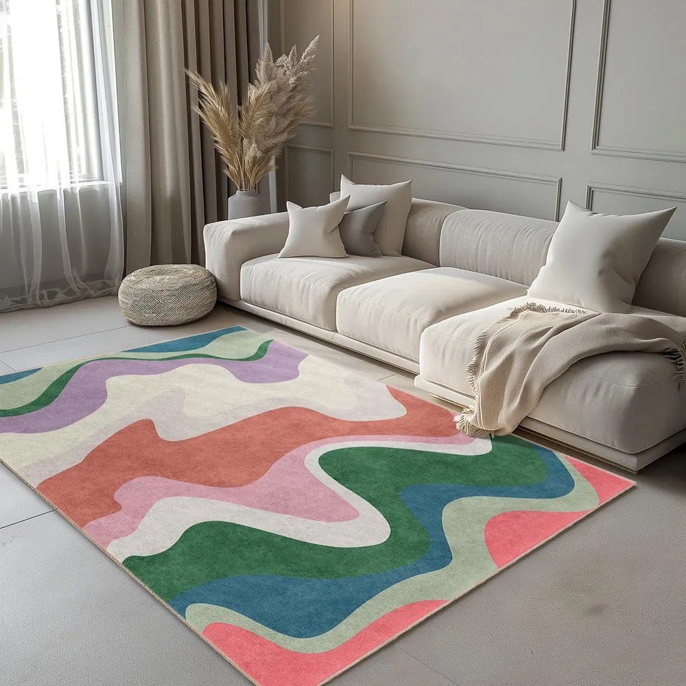 Covor lavabil 60x100 cm Squiggly Breeze – Mila Home