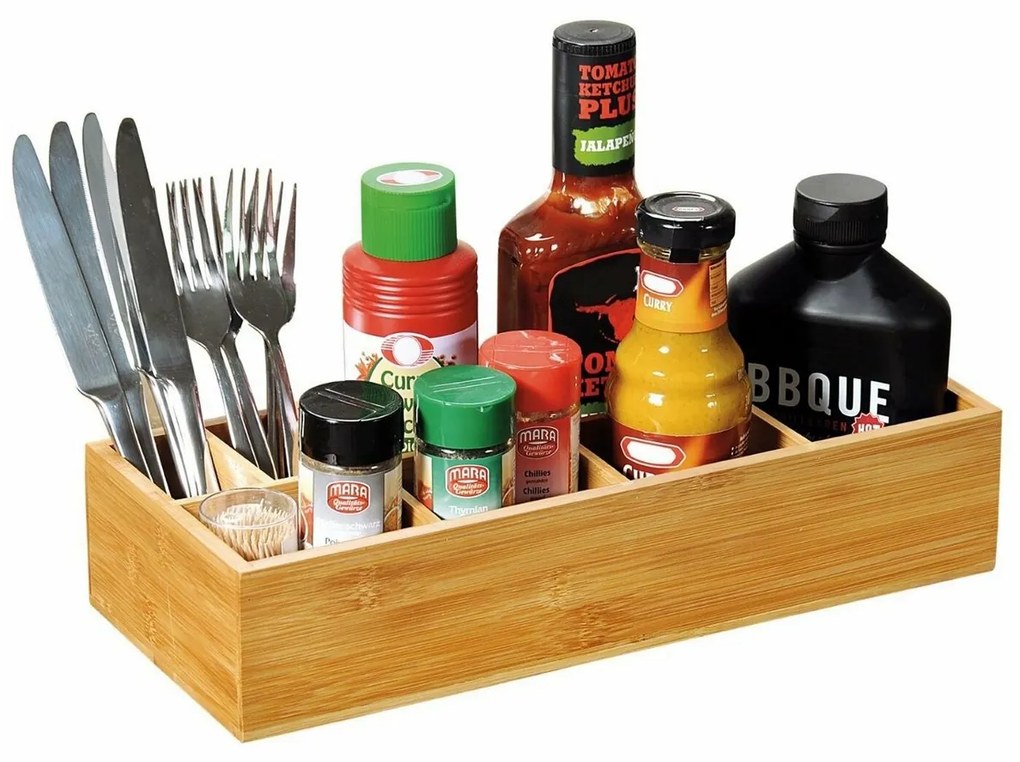 Kesper 70855 Organizator universal din bambus, 36x 15 x 7,5 cm